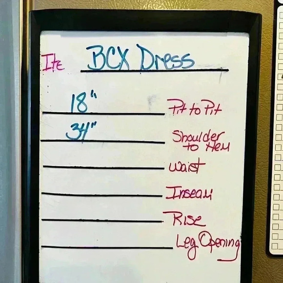 BCX DRESS Size M Womens Blue Lined Tie front Pullover 3/4 sleeve tunic - Picture 11 of 11